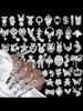 Mix30pcs золотые серебряные ногти подвески 3D сплав бабочка крест лук DIY для женщин и девочек