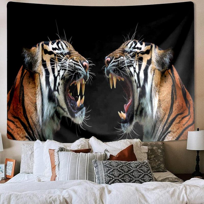 Colorful Tiger Portrait Tapestry Room Decoration Wall Hanging for Living Room Bedroom, dormitory, Birthday and Christmas gifts