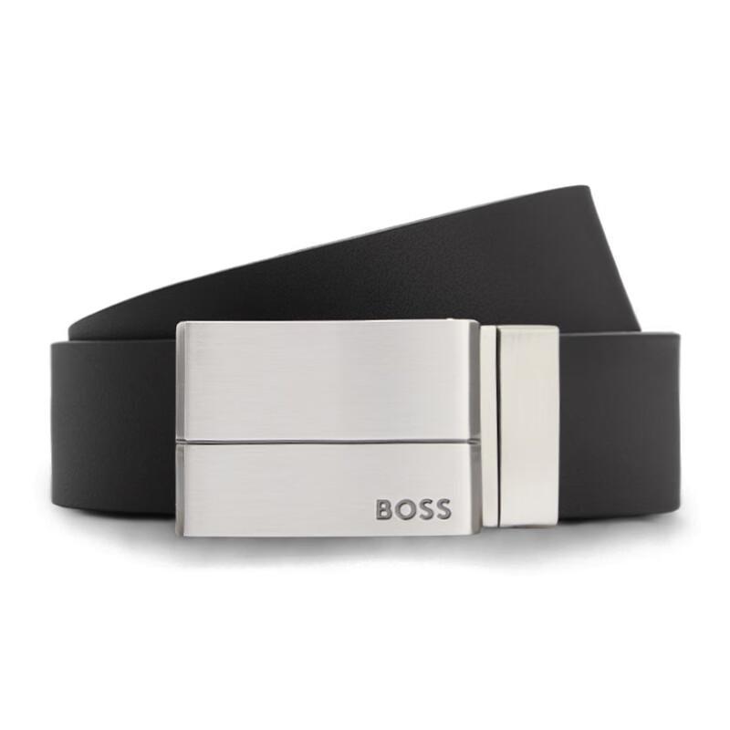 BOSS Men s Reversible Leather Belt with Double Buckle One Size