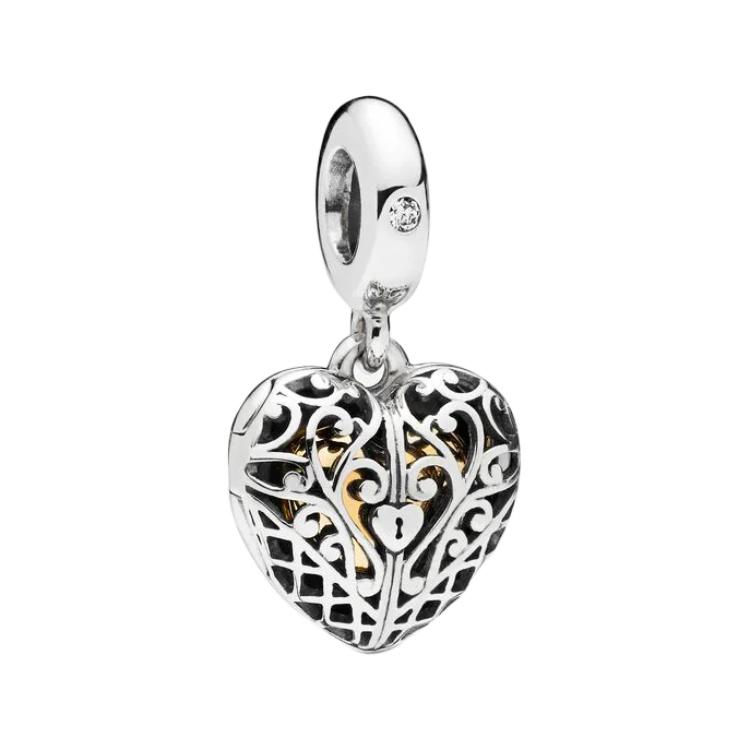 Pandora Heart Design Shine Love Gate Pendant Unisex pendant Silver 767577CZ Box