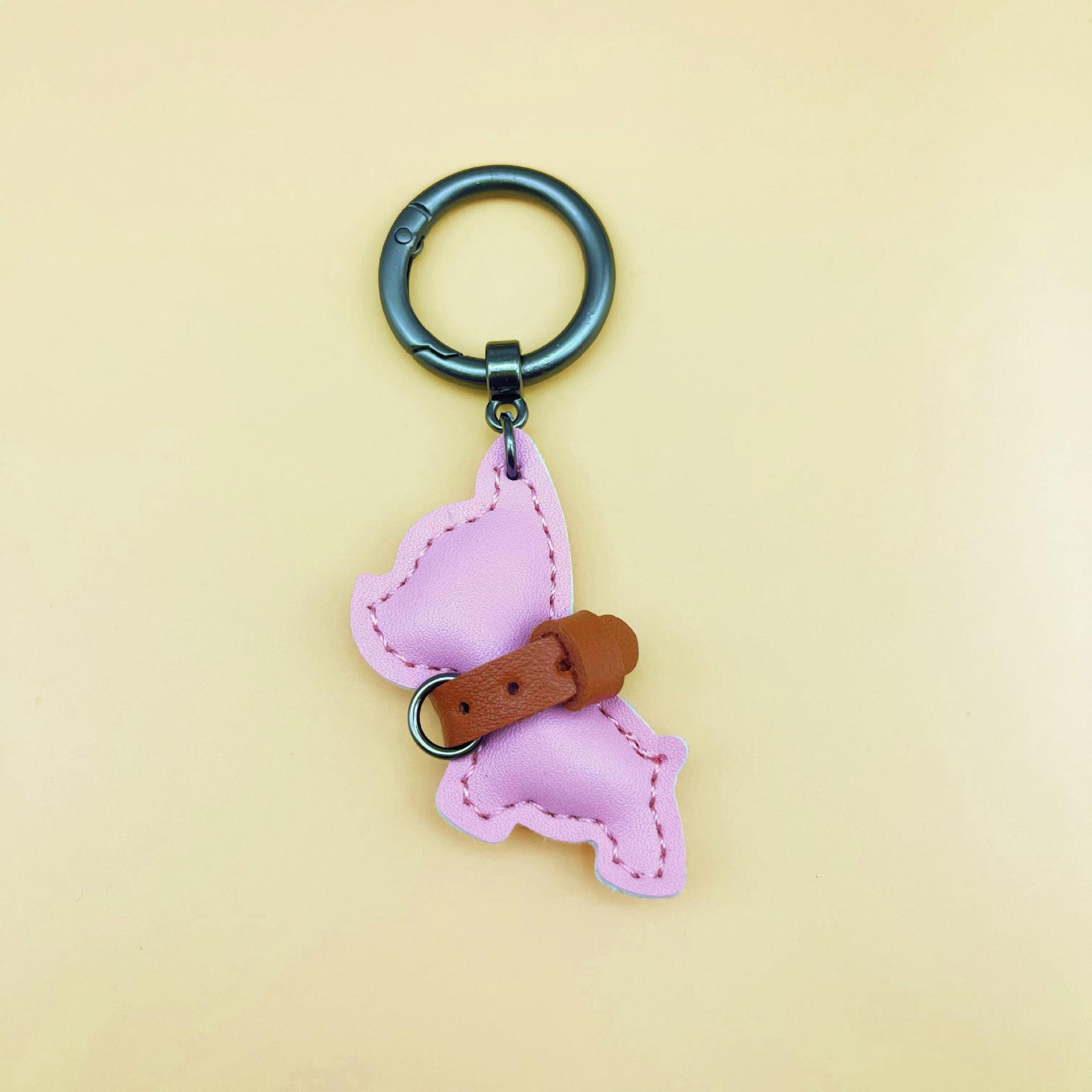 

Handcrafted Premium Leather French Bulldog Keychain: Cute Puppy Pendant & Stylish Bag Accessory
