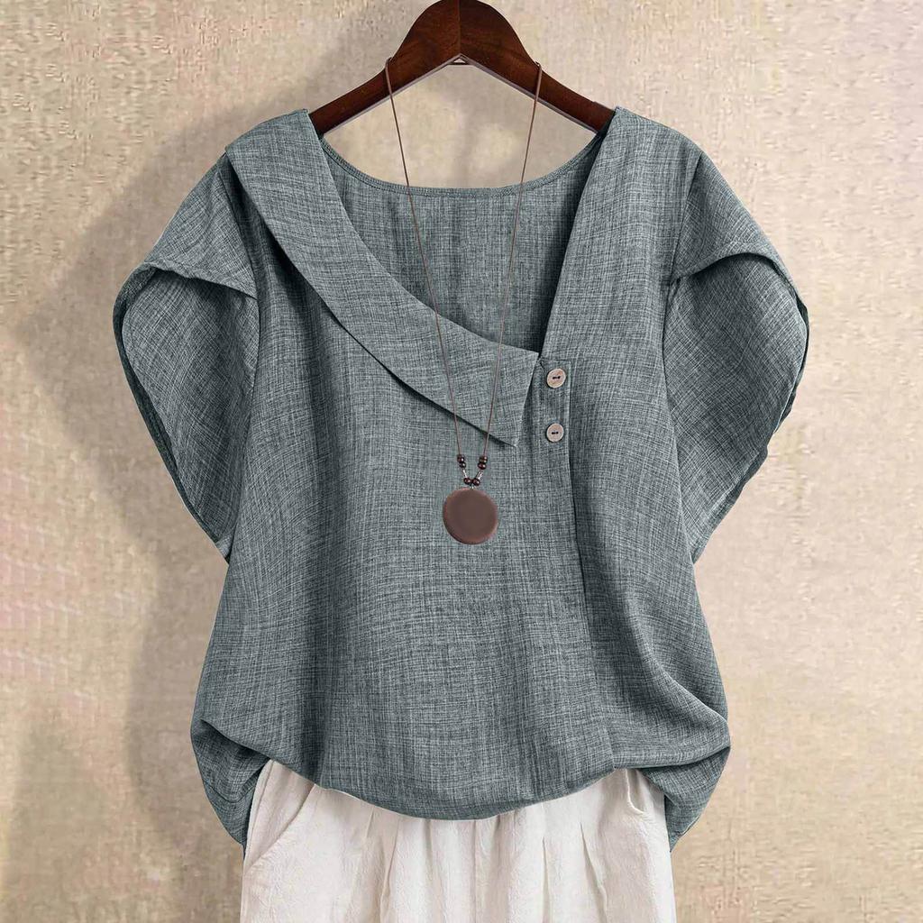 Women'S Solid Fashion Shirt for Summer