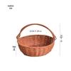 Round Woven Rattan Storage Basket for Snacks and Fruit – Decorative Living Room Organizer