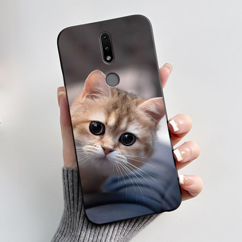 Cute Case For Nokia 4.2/Nokia 3/Nokia 3.1/Nokia3.2 Funda Capa Printing Shell Protective Cover Soft Silicone Cartoon Black Casing