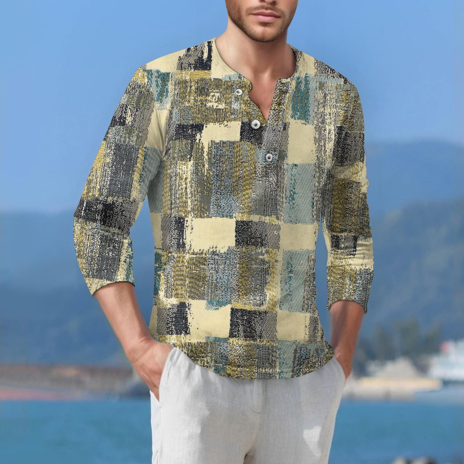 

Мужская футболка уличная повседневная мода с длинными рукавами XXXL бежевый