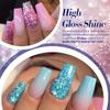 BORN PRETTY Gel Nail Color Glitter Holographic 6 Colors Polish Art Set Gel, Glitter, Spring/Summer Nails, (Gold, Blue), UV/LED Compatible, Type,