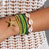 Bohemian Beach Resort Wind Multicolor Beaded Bracelet Summer Ocean Wind Starfish Resin Pendant Bracelet
