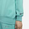 Nike CNY Series New Year Edition Velvet Hoodie Loose Knit Sports Sweatshirt Women Tops Blue Green DQ5368-392