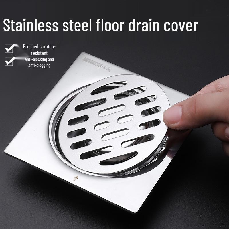 Round Stainless Steel Floor Drain Cover: Anti-Hair and Anti-Odor Filter for Bathroom/Toilet