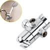 Shower Diverter Valve 3-Way Splitter With Outlet Socket ABS Chrome Plated Quick Install Bathroom