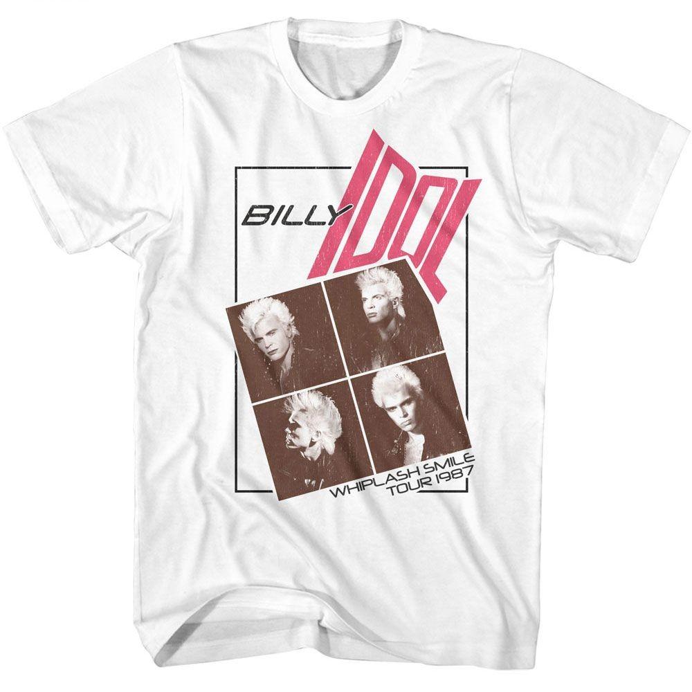 Billy Idol Four Photo Warped Text Music Shirt XXXL