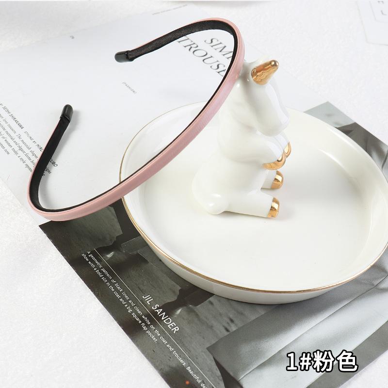 

Новые женские винтажные простые тонкие повязки для волос из искусственной кожи, простые твердые повязки для волос ручной работы, элегантные обручи для волос