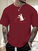 2025 New Hot Mens Summer Short Sleeve TShirt with Funny Dog Pouring Wine Time to Wine Down Print Casual Soft Cotton Tee
