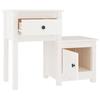 VidaXL Bedside Table White 79.5x38x65.5 Cm Solid Pine Wood 814541