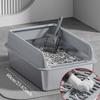 60X40 Extra Large Cat Litter Box Stainless Steel Semi-closed Cat Toilet with Shovel Cats Litter Box High Anti-Splash Pet Product