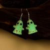 Glow Whimsical 3d In The Dark Pumpkin Ghost Earrings Perfect For Celebrations Halloween