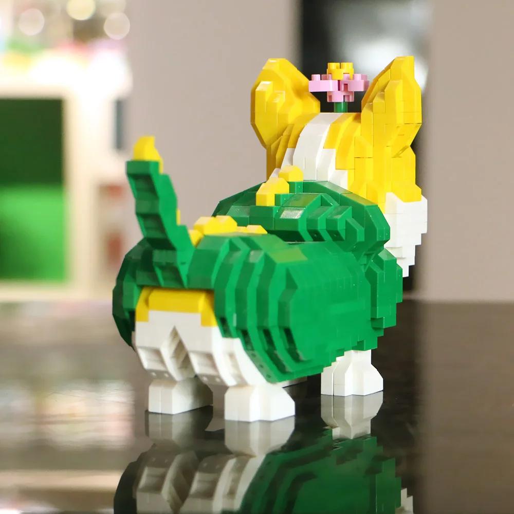 High-Quality Cute High-Quality Corgi Compact size High-Quality Animal High-Quality Building High-Quality Blocks Construction set High-Quality Dogs