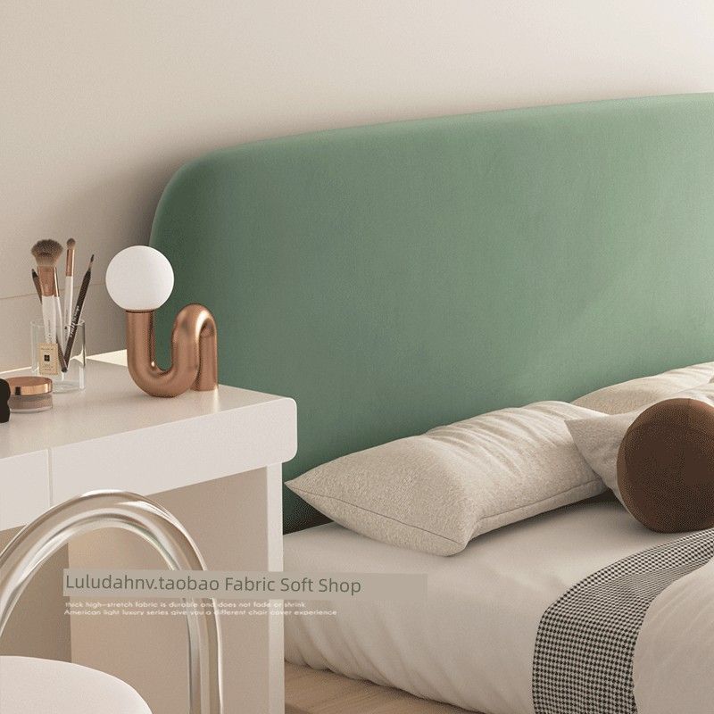 

Кремовый стиль, изысканная доступная роскошь, мягкая сумка, универсальные пылезащитные комплекты чехлов для изголовья из ткани, новинка 2025 года, минималистичный прикроватный чехол Bean Green [2 m] suitable for 1.9 m -2.1 m bedside