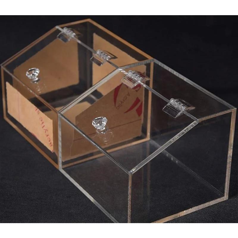 10Pcs Transparent Plastic Folding Hinges Durable Clear Acrylic Hinge Tools Cabinet Hardware Furniture Cabinet Door Hinges.