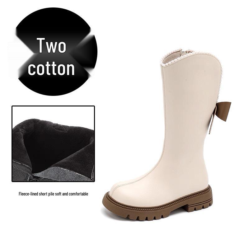 

Девичьи бархатные ботфорты с бантом, коллекция осень/зима 2025 30