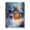Red Truck Christmas Tree Holiday Decoration Poster Winter Santa Claus Snow Scene Canvas Painting Living Room Wall Art Home Decor