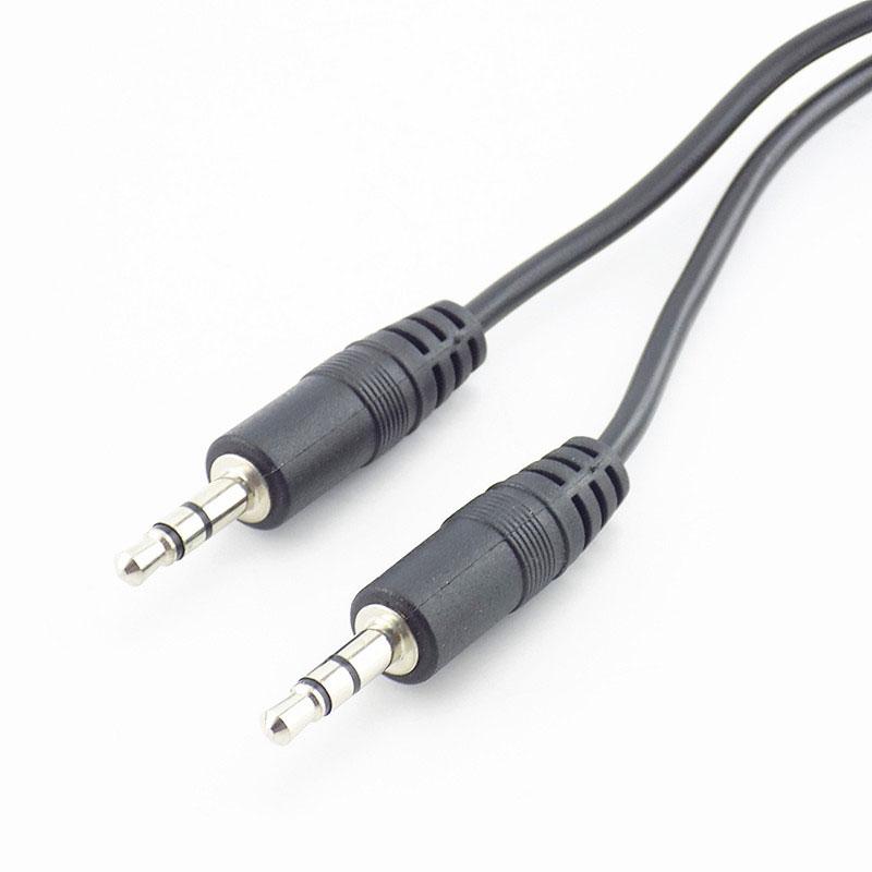 0.5m/1m 3.5mm to 3.5mm Aux Jack Male Extension Cord AUX Audio Cable Connectors Earphone Music Player Headphones