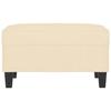 349349 vidaXL Repose-pied Crème 70x55x41 cm Tissu