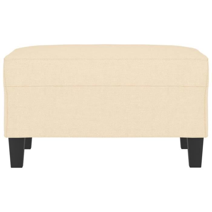 349349 vidaXL Repose-pied Crème 70x55x41 cm Tissu