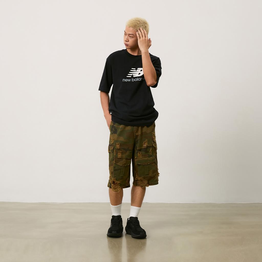 New Balance Essential Logo T-shirt Asia Sizing 'Black' Men's AMT31541-BK
