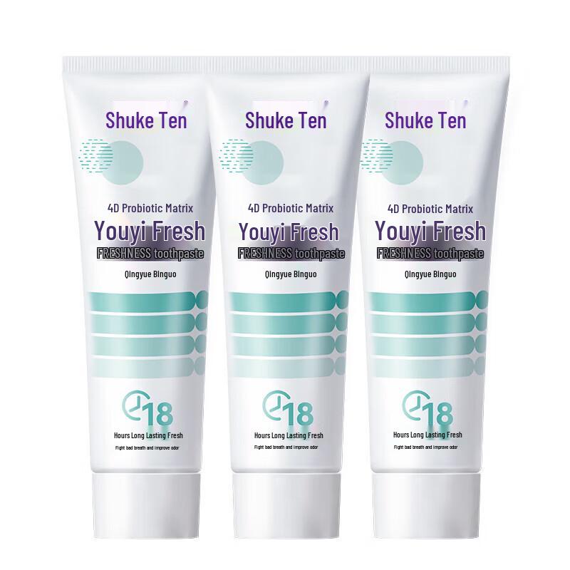 Shuke Yuujing Probiotic Toothpaste, Fruit Flavor, 3-Pack