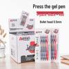 S36 Click Gel Pen 4-Pack 0.5mm Bullet Tip - Black & Red for Students, Office, Business, Exams, Signing