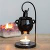 Spirit of Equinox Hanging Cauldron Pagan Oil Burner Witches Witchcraft Home Decor Black Wax Warmer Aroma Diffuser Candle Tealight