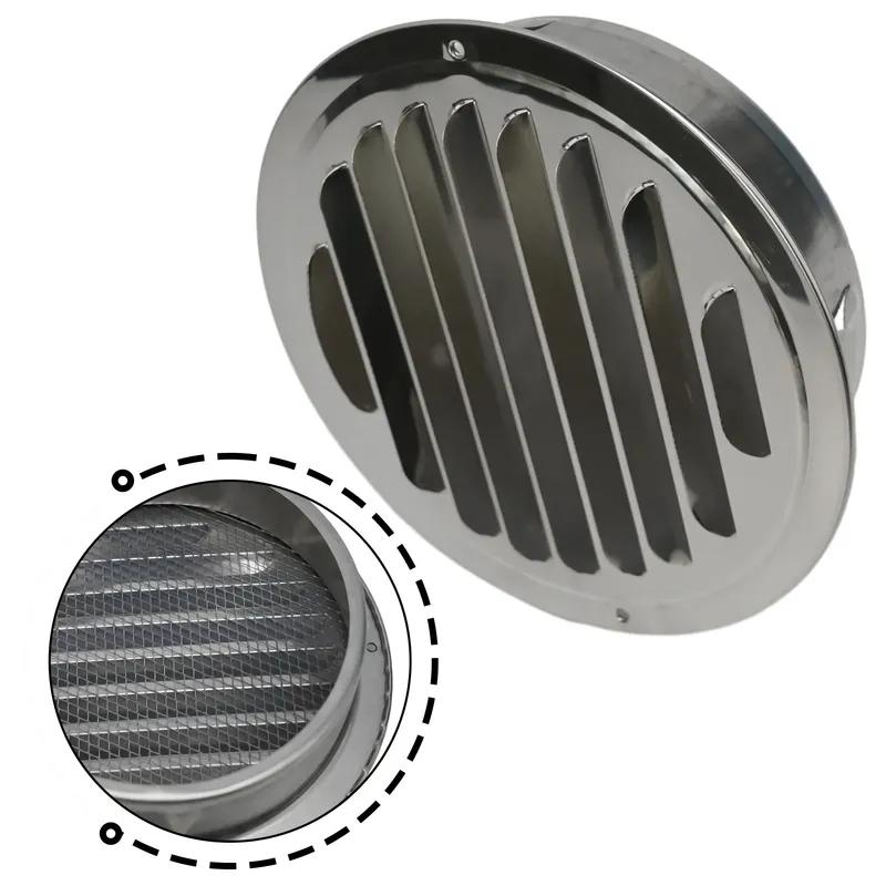 Griglia di Ventilazione Rotonda in Acciaio Inossidabile 70-300mm Strumento di Ventilazione per Condotti a Muro Esterno Copertura Antivento per Parete Esterna Ventilatore di Scarico