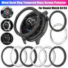 Capa de anel de moldura de metal para Xiaomi Watch S3 S4 eSIM Protetor Smart Watch Strap Cover Acessórios com película de vidro temperado S 3 4