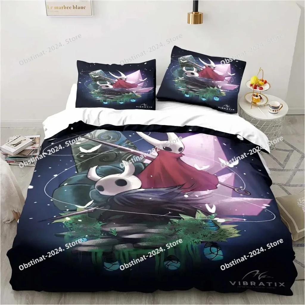 Best New Hollow Knight Fashion Digital Bedding Set Printed With Pillowcase Bed Duvet Cover Single Double Queen Super King Size
