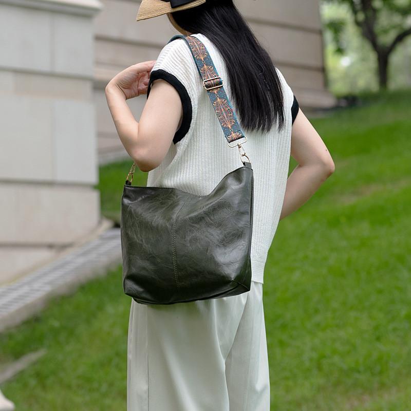 Pu Material Tote Bag For Women Large Capacity Crossbody Purse With Zipper Closure