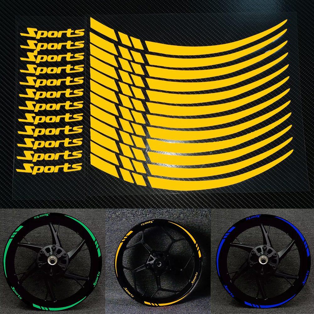 Pentru roți de 18-21 inch Decal pentru roți de 18-21 inch Decal pentru roți de motocicletă Universalitate ridicată Material autocolant reflectorizant de lungă durată