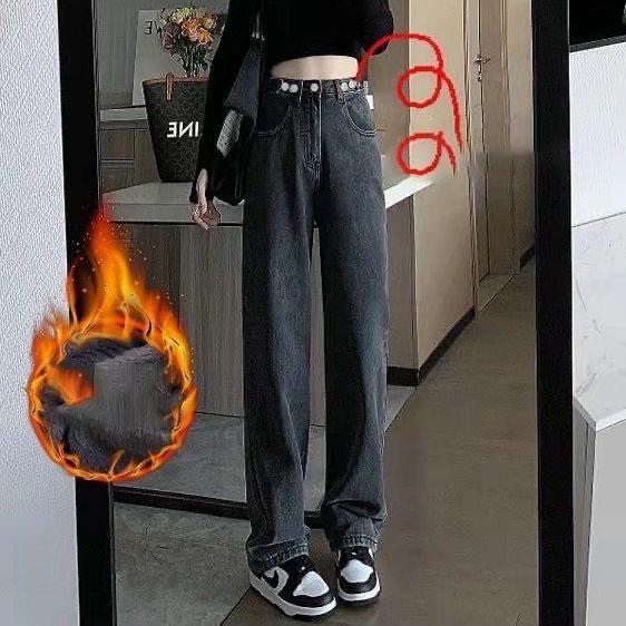 

Зимние теплые облегающие эластичные женские повседневные джинсовые брюки-карандаш из плотного бархата женские джинсы с высокой талией узкие прямые джинсы из флиса XL серый