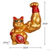 Prunkstück Reichtum Wohlstand Skulptur Winke-Katze Figur Große Arm-Dekoration für Aufbewahrungsbox Theke