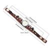 Vintage Leather Mens Wristwatch Punk Style Quartz Watch With Pull-Through Buckle Black Brown