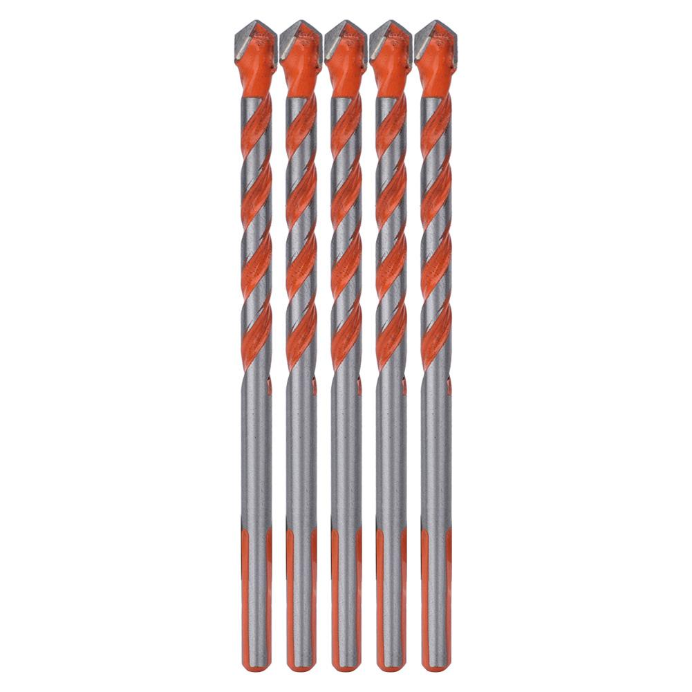 

5Pcs 6mm Drill Bit Multifunctional Alloy Head Triangular Shank for Wood Wall Hole Opening