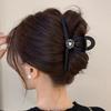 13CM Black Matte Camellia Grab Clip Large Elegant French Hair Clip The Back of The Head Coil Hair Premium Shark Clip Hair Clip