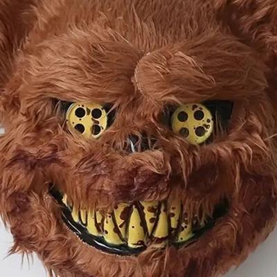 Scary Halloween Mask Ghost Festival Exposed Teeth Bloody Bunny Mask Realistic Stage Performance Props Bloody Bear Mask Women