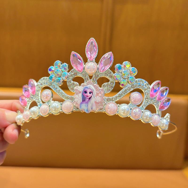 

Повязка на голову «Корона принцессы» со стразами для девочек — детский аксессуар для волос на дни рождения