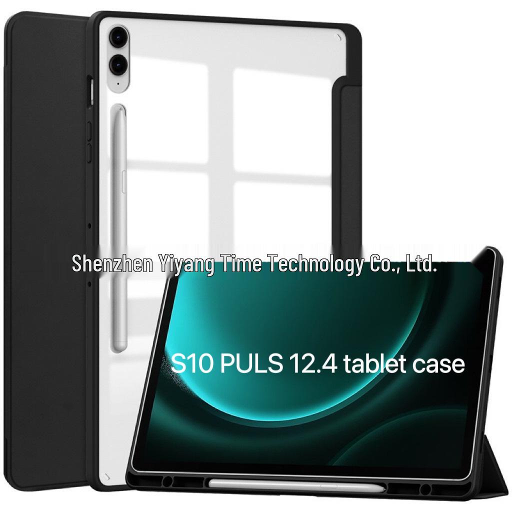 Capa Acrílica Tripla Dobrável Samsung Galaxy Tab S10+/S9 Plus/S9 FE+ para Uso Transfronteiriço