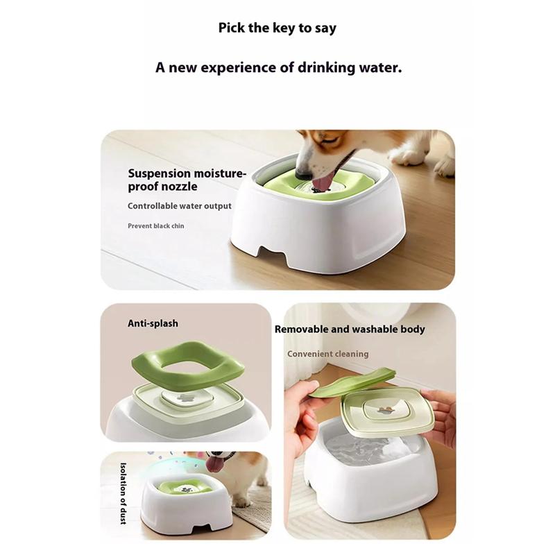 A25F-Pet Water Dispenser Dog Water Bowl Adjustable Height Anti-Spill Wet Chin Prevention Drinking Bowl For Dogs