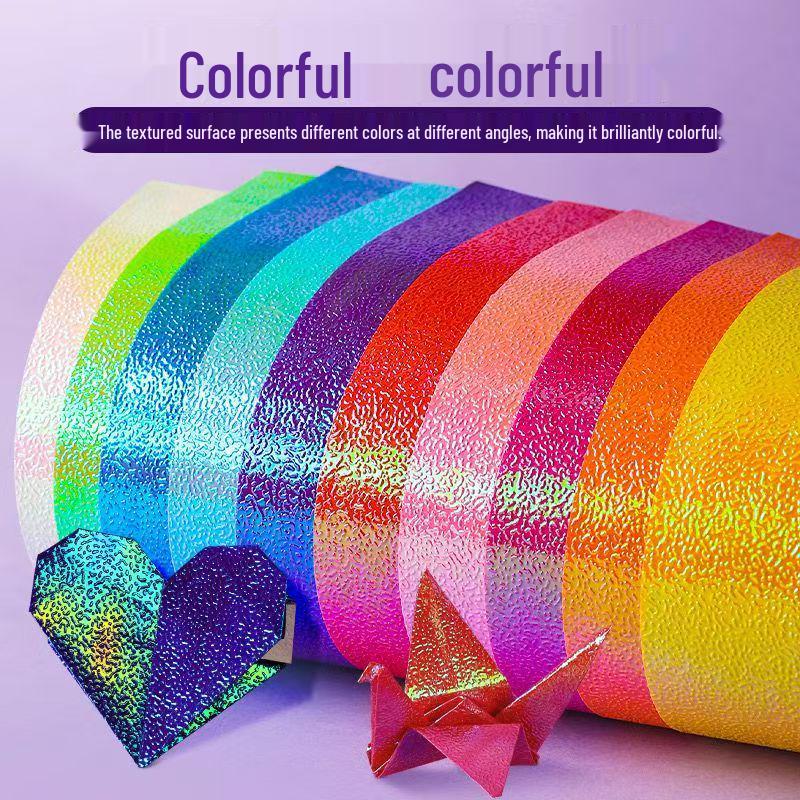 Papel de Origami Pérola 15 cm, 10 Cores - Quadrado Brilhante para Artesanato Infantil e Manualidades.