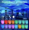 RGB Atmosphere Rotating Northern Lights Nightlight Water Ripple Modern LED Dynamic Aurora Projection Table Lamp Living Room