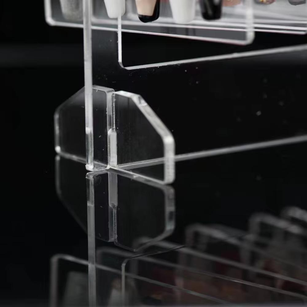 Transparent Acrylic Nail Storage Stand Hook Nail Art Display Board Nail Color Card Display