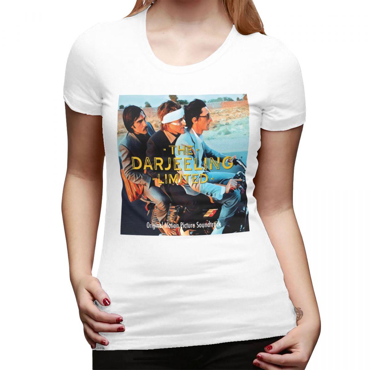 Wes Anderson  THE DARJEELING LIMITED Album Cover TShirt for Women Crew Neck Streetwear Shirts Womens Tees Short Clothes Tops S
